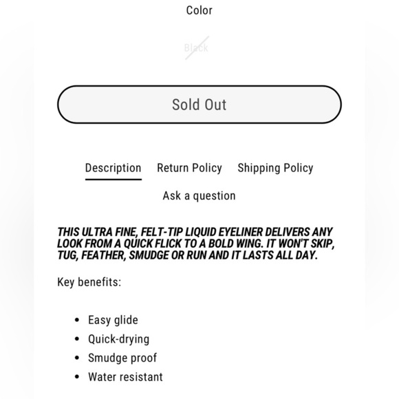 NIB Estate Precision Liquid Eyeliner in Black - Picture 2 of 6